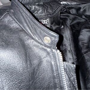 Men's Black Leather Performance Jacket